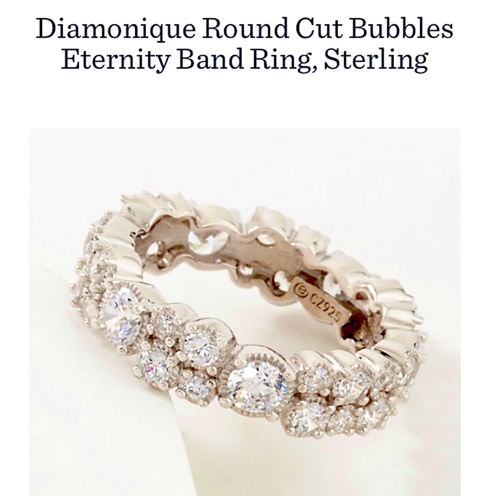 NWOT Gorgeous Diamonique eternity band. Size 8! Perfect new condition!